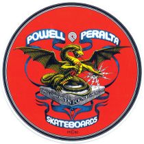 Pegatina de Powell Peralta Sticker Banner Dragon . Tamaño: 20.5cm x 20.5 cm 